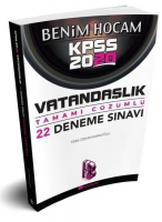 2020 KPSS Vatandaşlık Tamamı Çözümlü 22 Deneme Benim Hocam Yayınları 2020 KPSS Vatandaşlık Tamamı Çözümlü 22 Deneme Benim Hocam Yayınları