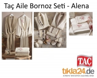 Taç Bambu Aile Bornoz Seti - Alena Ekru Ekru Taç Bambu Aile Bornoz Seti - Alena Ekru Ekru