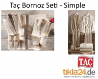 Taç Bambu Aile Bornoz Seti - Simple Ekru Ekru Taç Bambu Aile Bornoz Seti - Simple Ekru Ekru