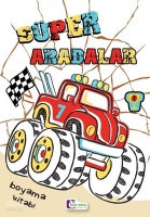 Mor Elma Sper Arabalar Boyama Kitabı