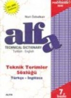 Alfa Teknik Terimler Szlğ; (Trke - İngilizce)