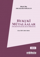 Hukuk Mtalalar Cilt XIV: 2014-2016