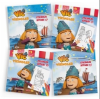 Vikingler Etkinlik Kitapları Seti/ Boya Yaz iz Bul (4 Kitap)