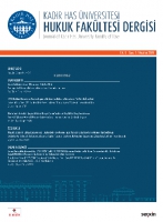 Kadir Has niversitesi Hukuk Fakltesi Dergisi Cilt:8 Sayı:1 Haziran 2020